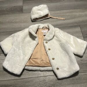 Janie and Jack winter coat with matching hat. 0-6 months